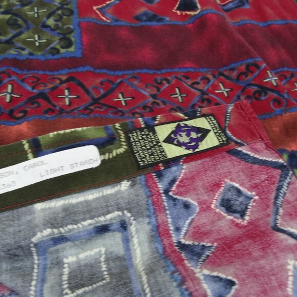 THE TERRITORY AHEAD Shirt Mens XLT Southwestern Aztec Long Sleeve‎ Button Up Red - Picture 5 of 8